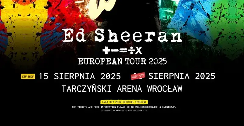 Zdjęcie Ile kosztują bilety na koncert Ed Sheerana we Wrocławiu? Sprawdź ceny!