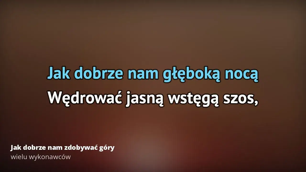 Zdjęcie Tekst piosenki jak dobrze nam zdobywać góry - odkryj jego znaczenie